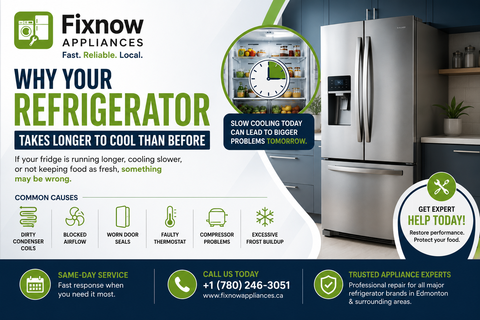 Why Your Refrigerator Takes Longer to Cool Than Before | FixNow Appliances